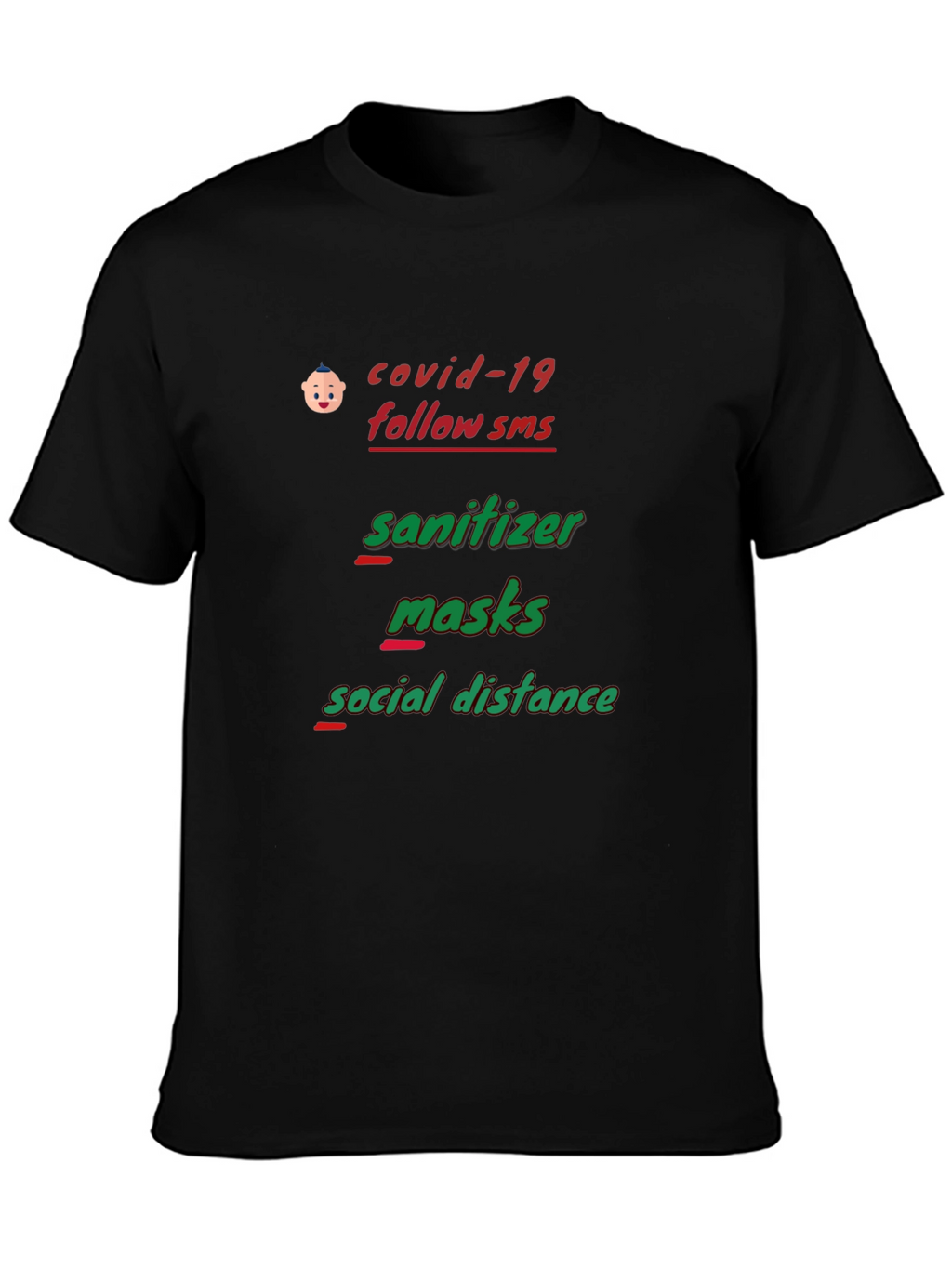 Covid-19 Safety Protocol Graphic T-Shirt