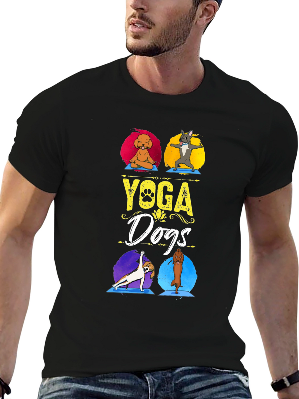 Yoga Dogs Graphic Tee - Relaxed Fit