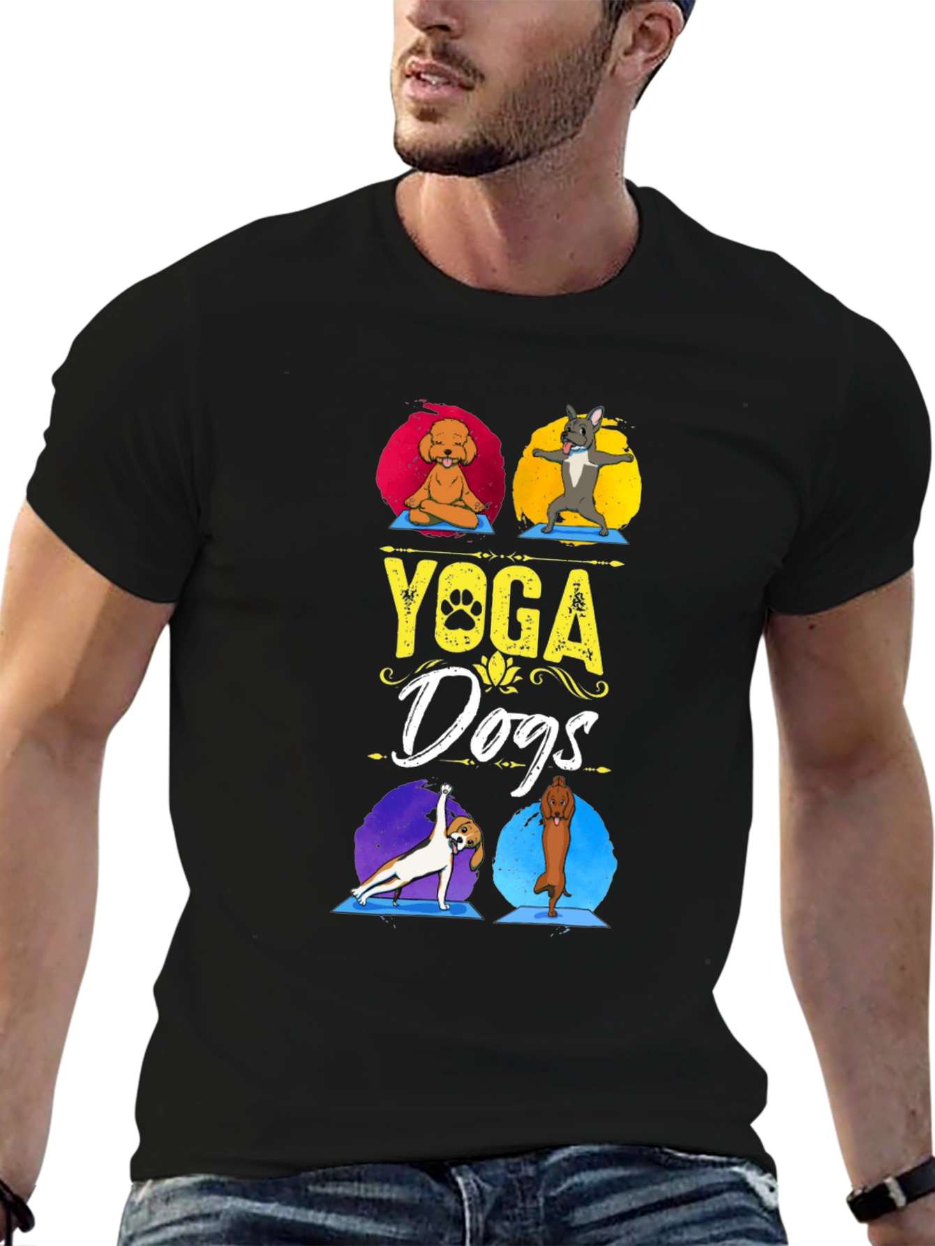 Yoga Dogs Graphic Tee - Relaxed Fit