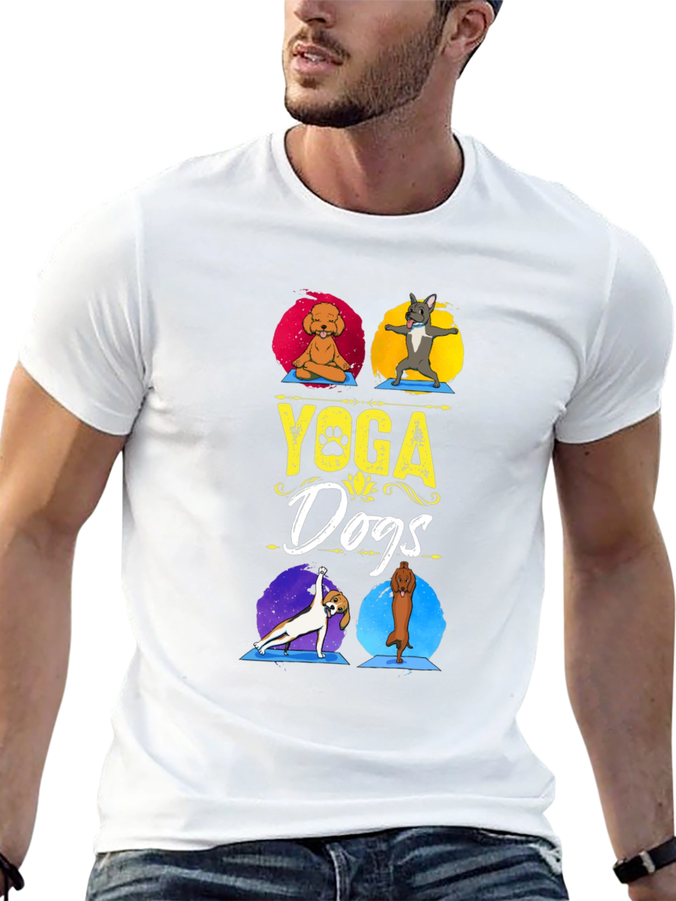 Yoga Dogs Graphic Tee - Relaxed Fit