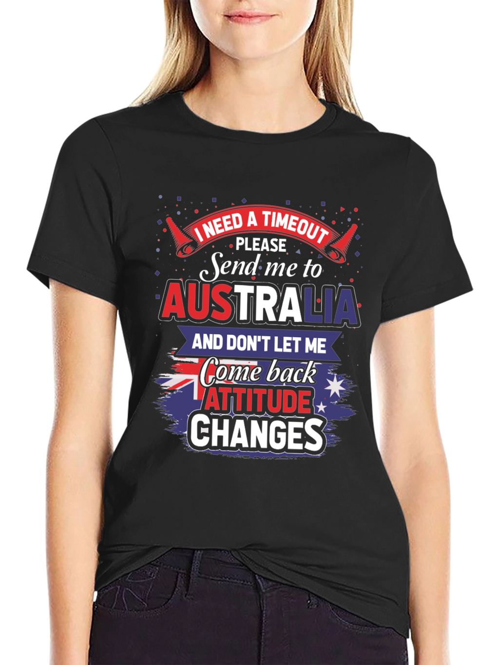 I Need a Timeout Australia Novelty Graphic T-Shirt