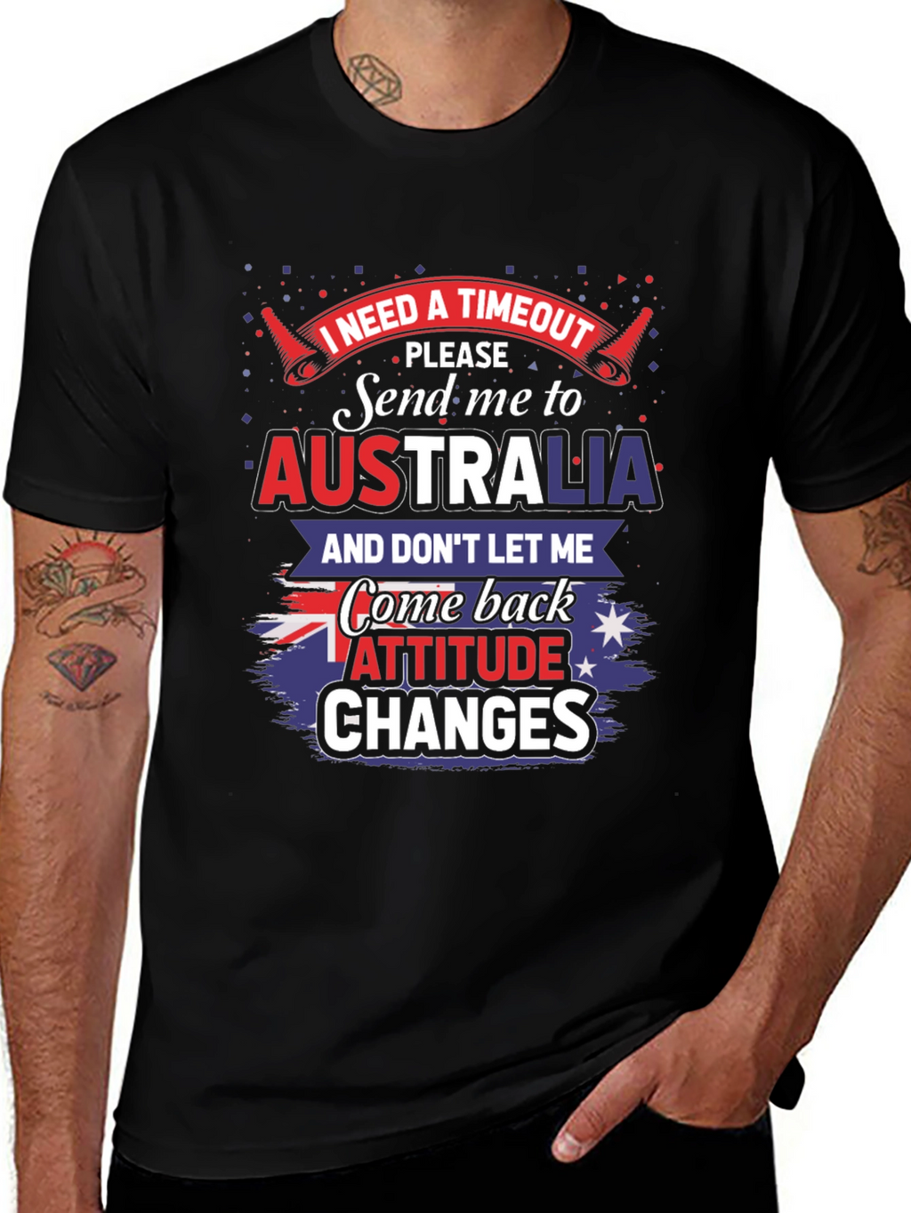 I Need a Timeout Australia Novelty Graphic T-Shirt