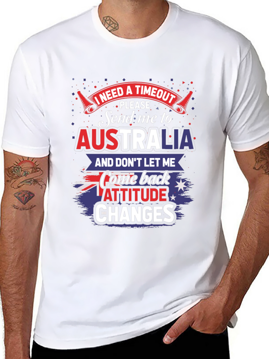 I Need a Timeout Australia Novelty Graphic T-Shirt