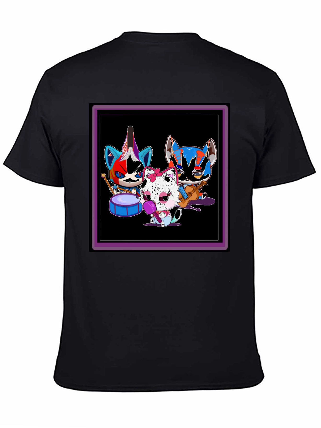 Band of Cats Graphic Tee - Funky Musician Design