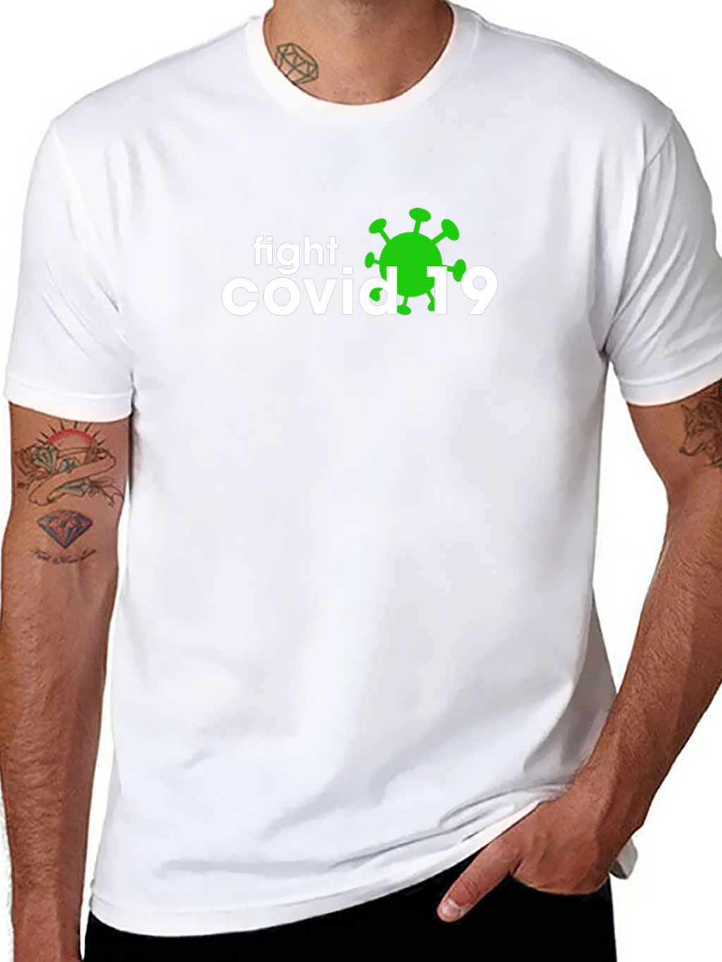 Fight Covid-19 T-Shirt - Black Graphic Tee