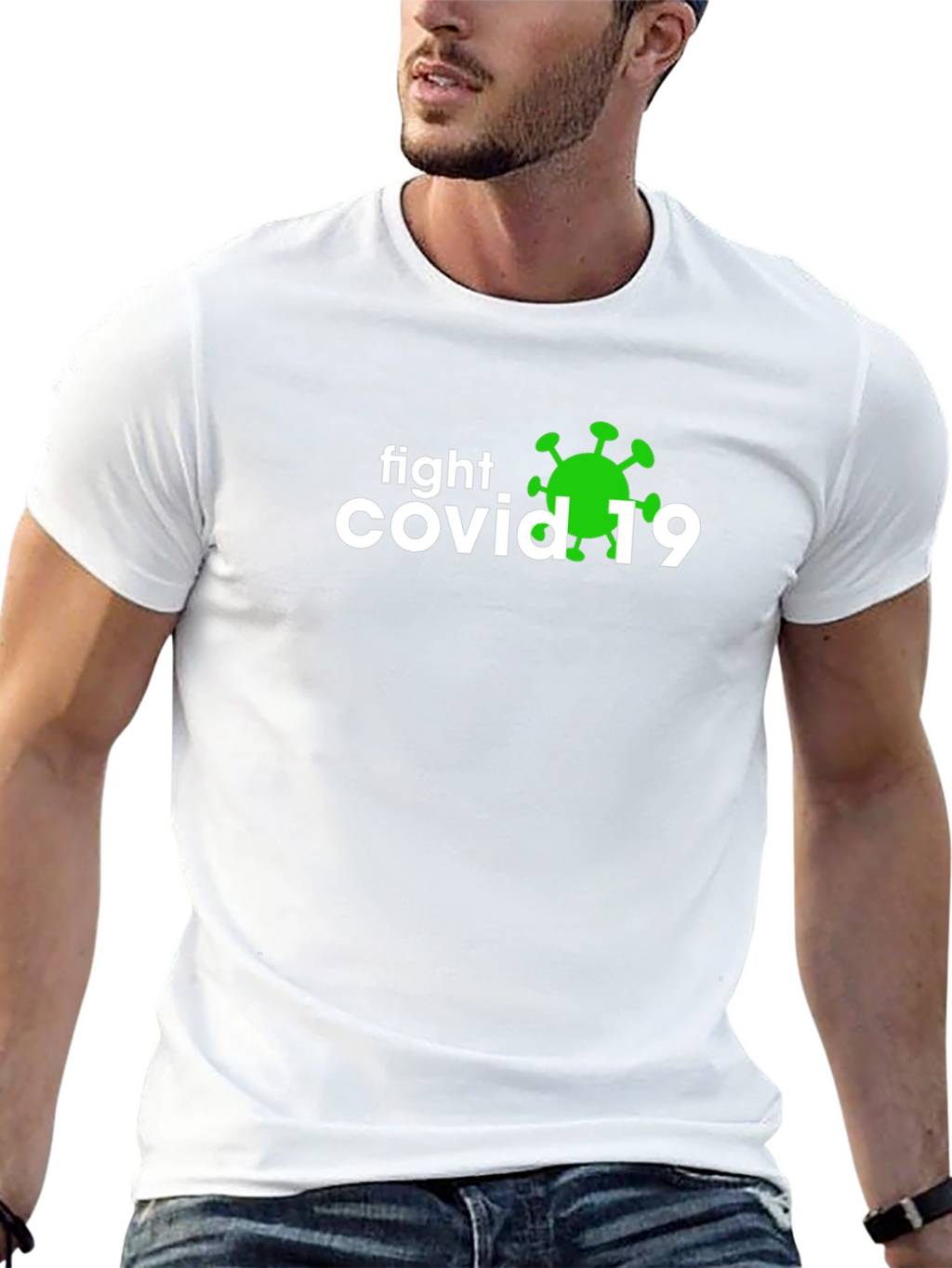 Fight Covid-19 T-Shirt - Black Graphic Tee