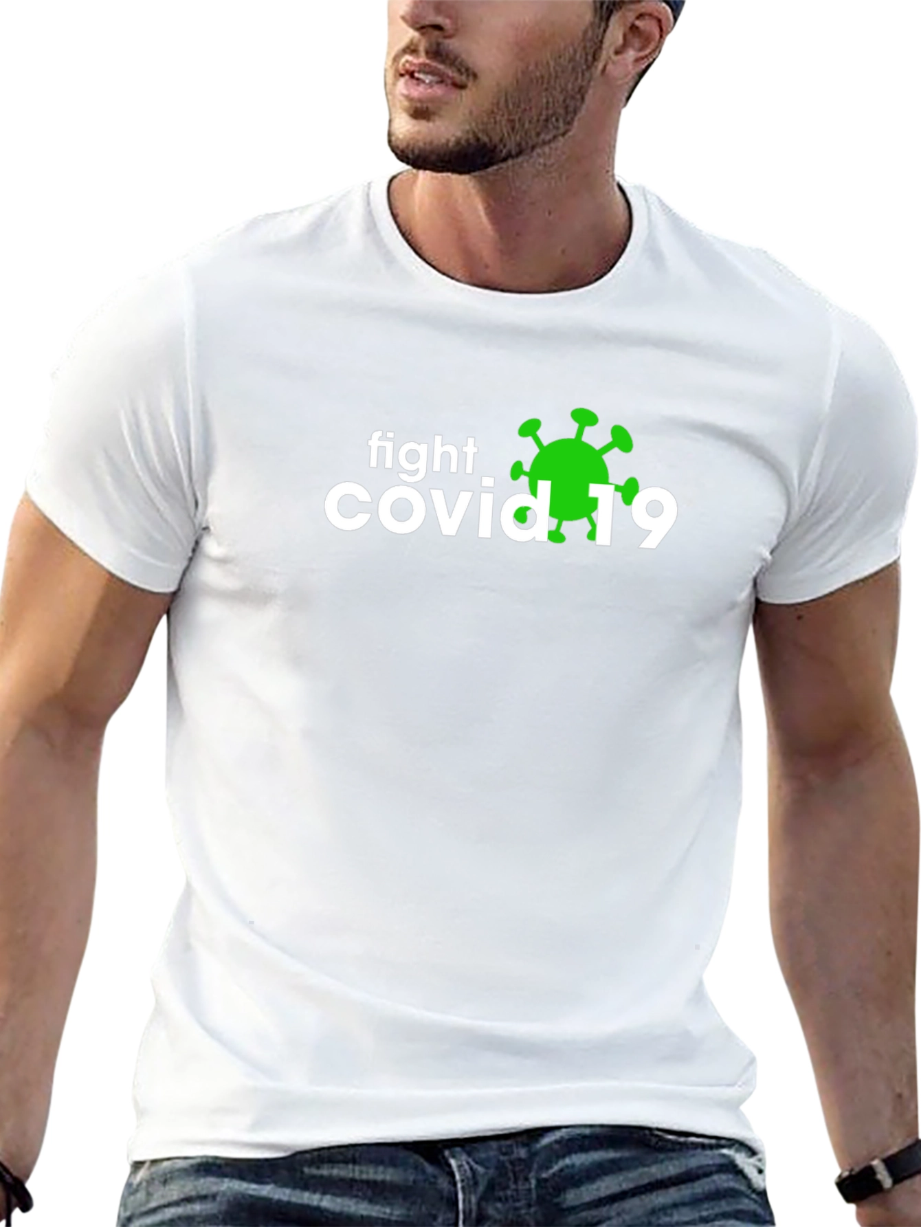 Fight Covid-19 T-Shirt - Black Graphic Tee