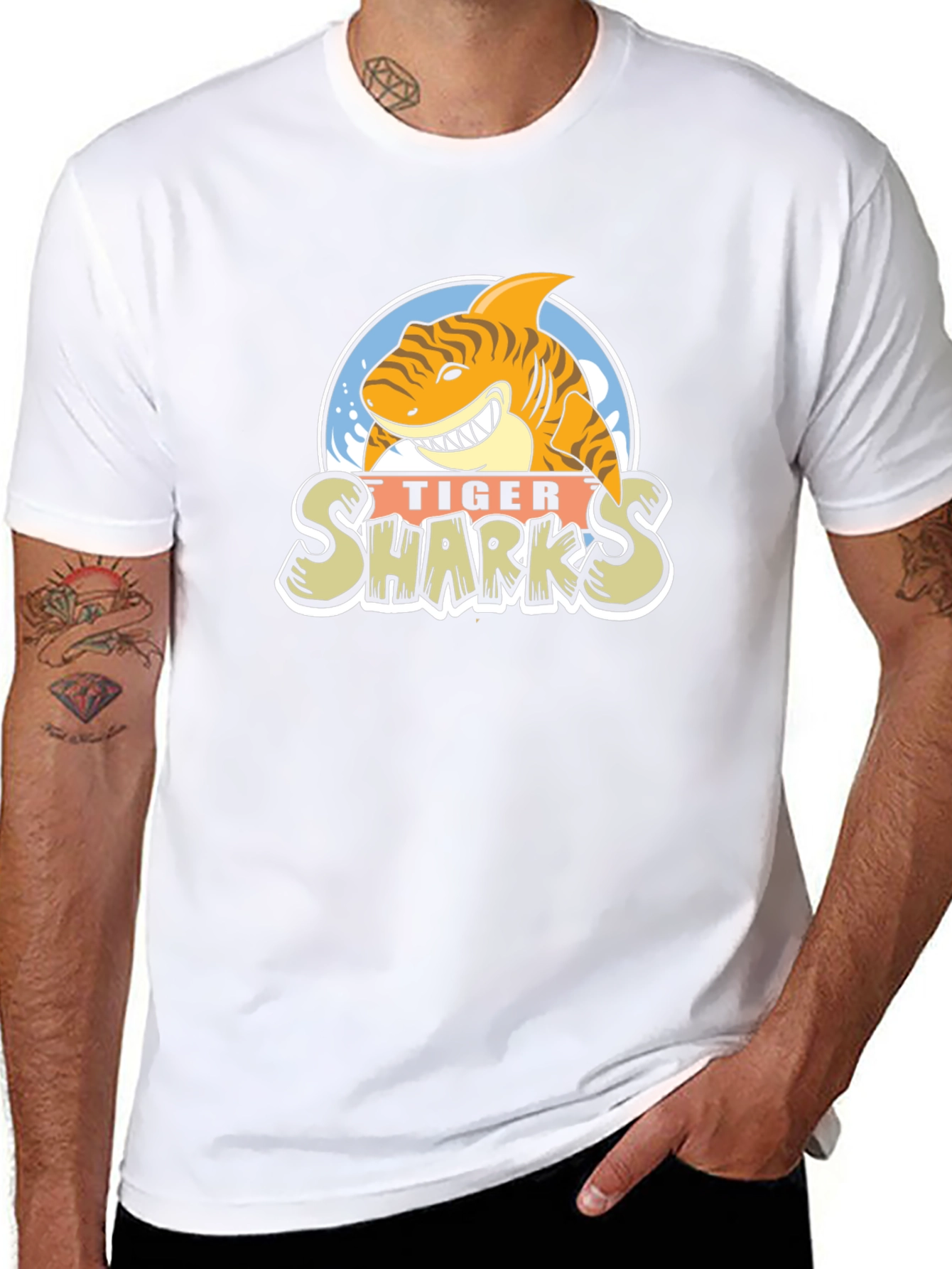 Tiger Sharks Graphic T-Shirt - Unique Design
