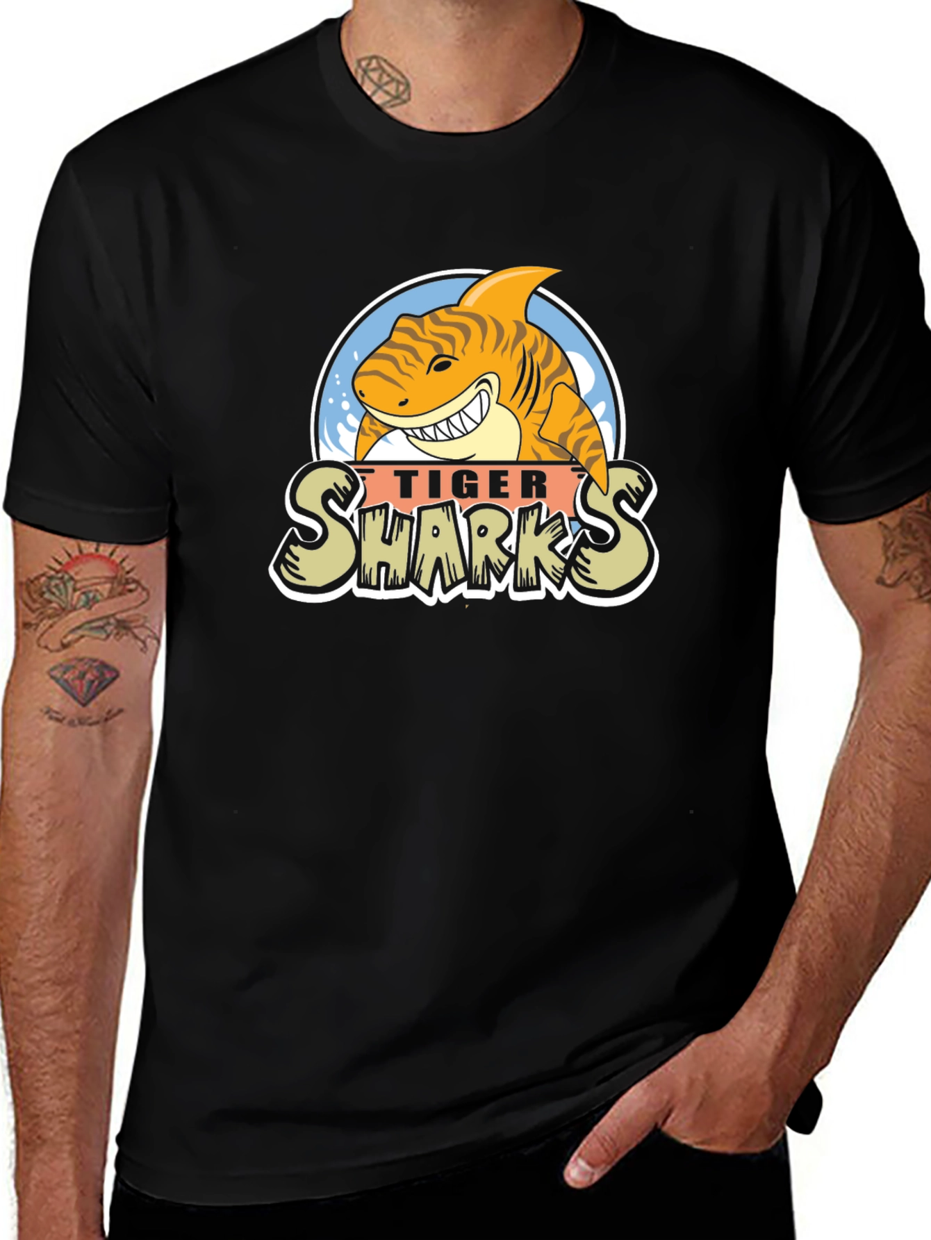 Tiger Sharks Graphic T-Shirt - Unique Design