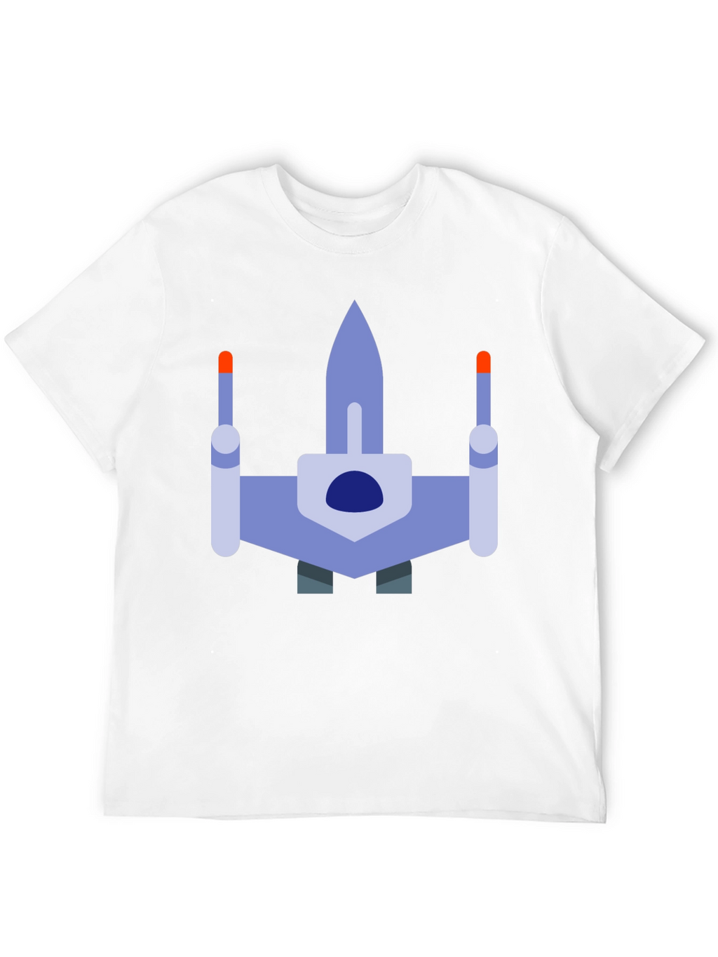 Retro Spaceship Graphic T-Shirt - Black