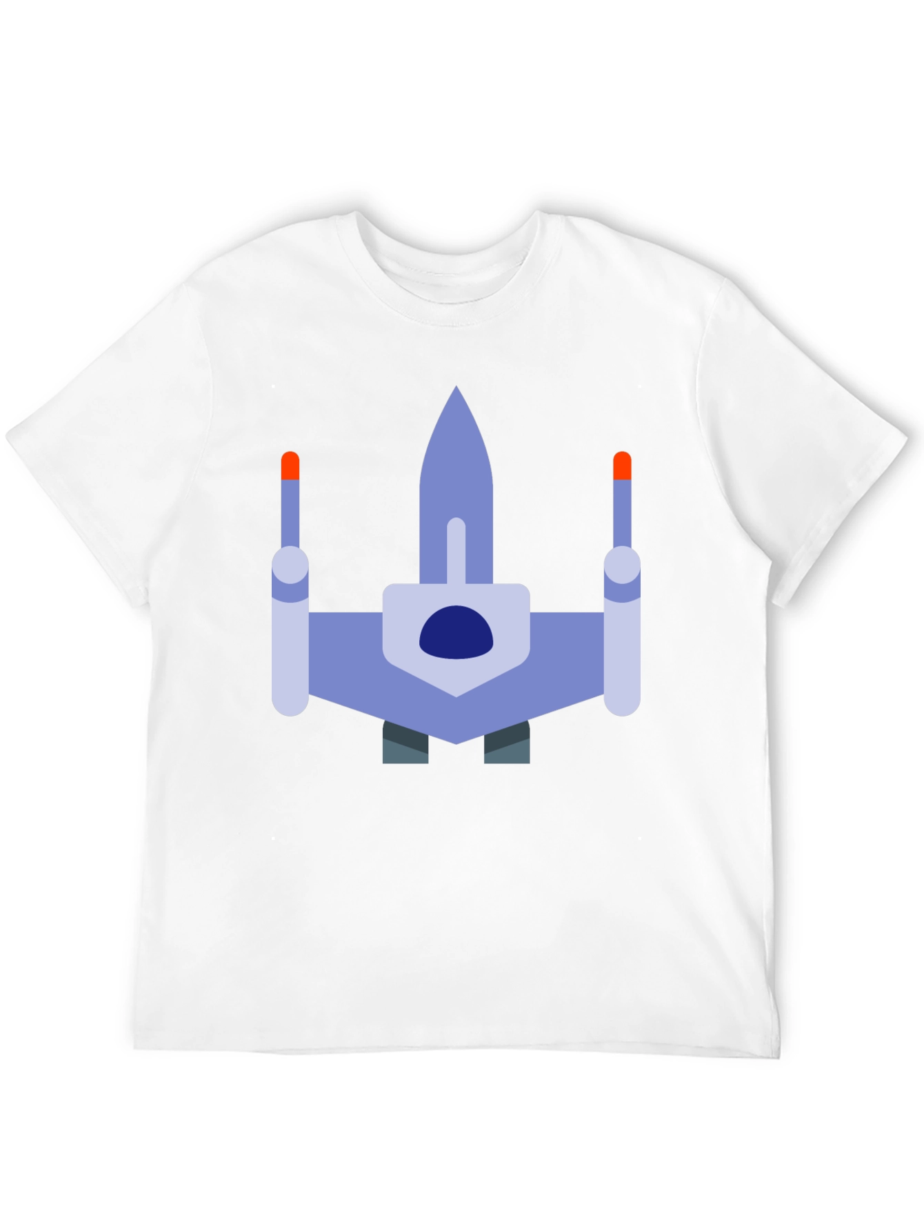 Retro Spaceship Graphic T-Shirt - Black