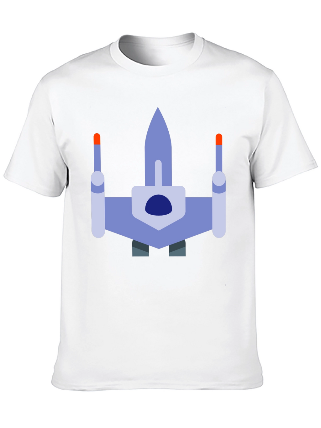 Retro Spaceship Graphic T-Shirt - Black