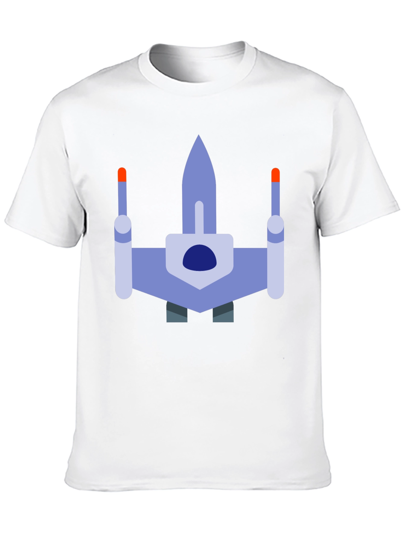 Retro Spaceship Graphic T-Shirt - Black