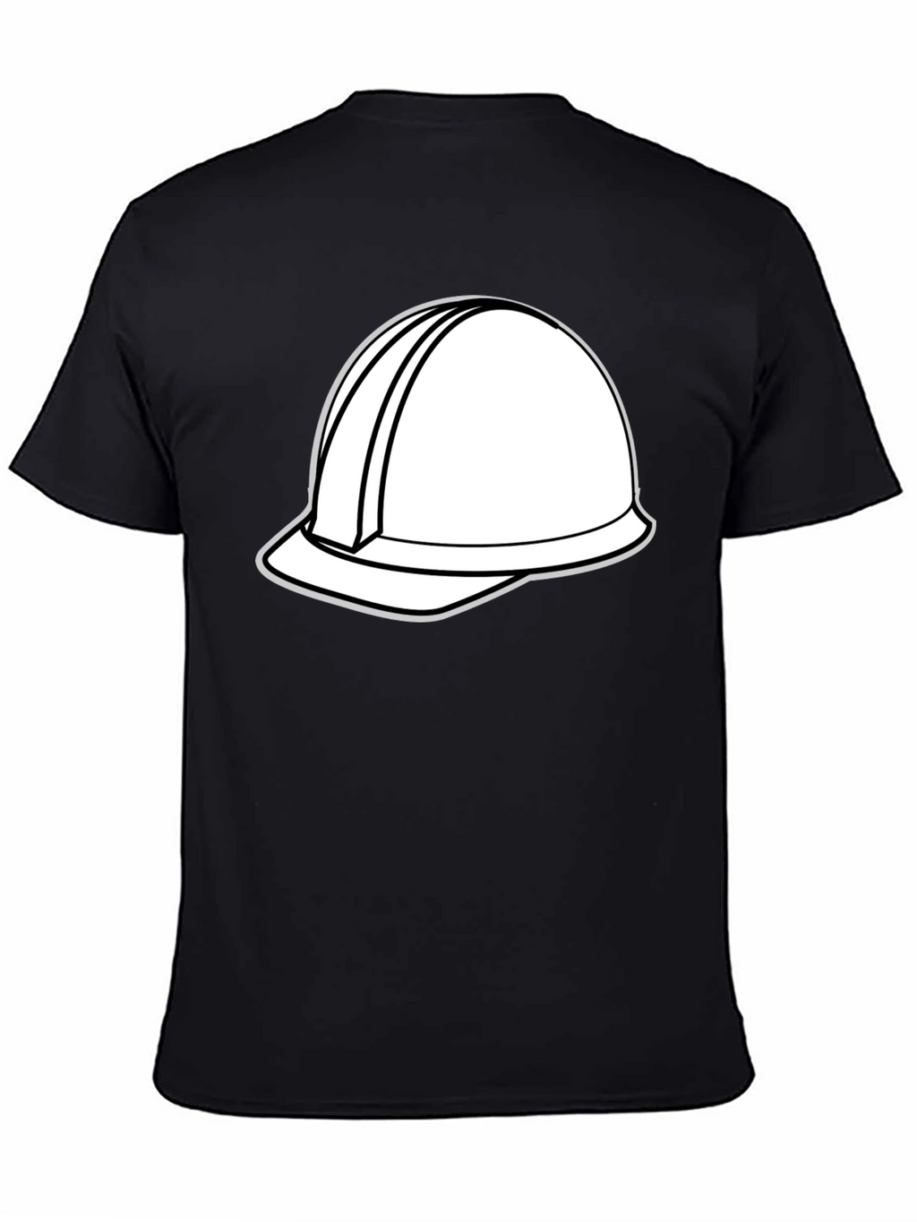 Construction Helmet Graphic Tee - Black