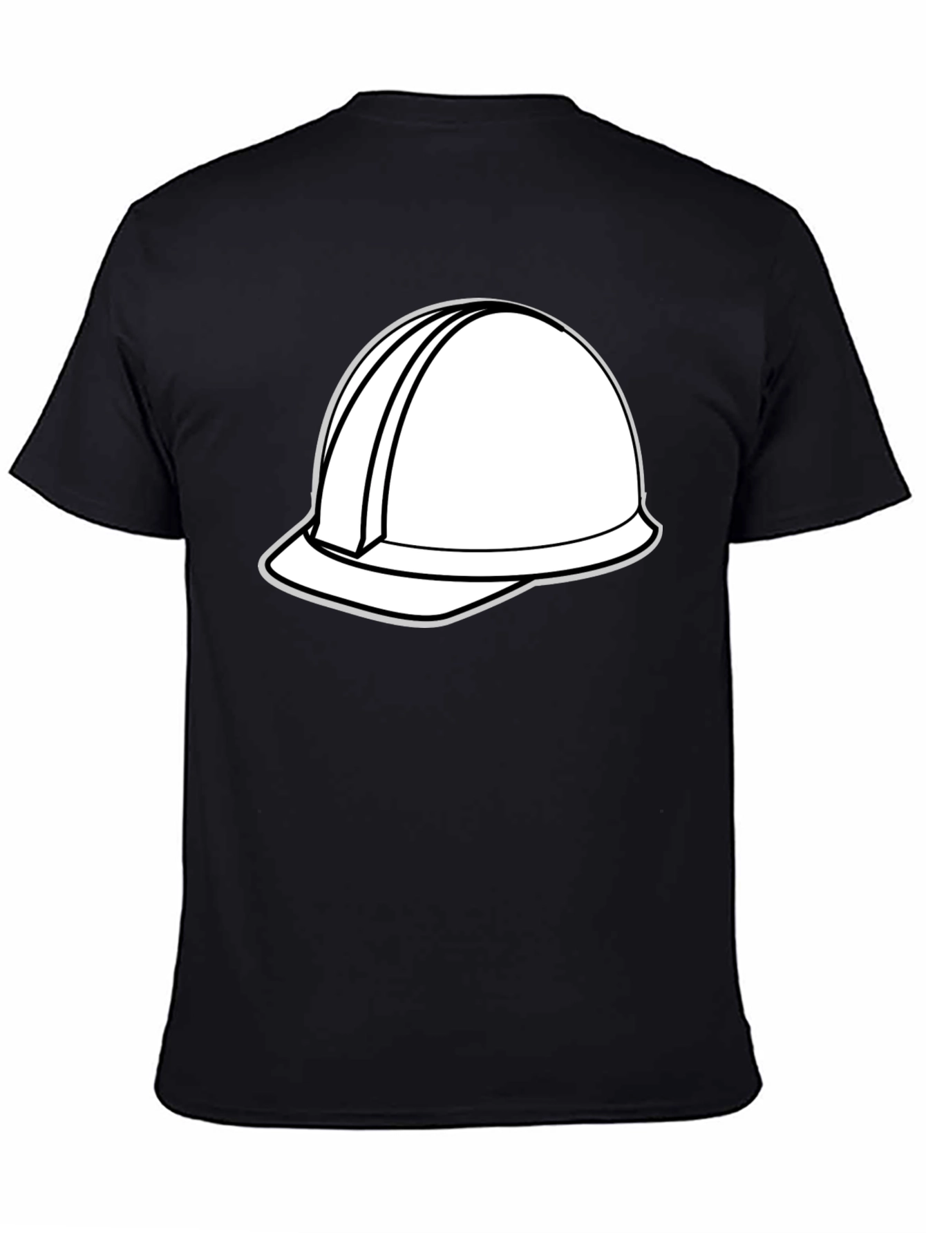 Construction Helmet Graphic Tee - Black