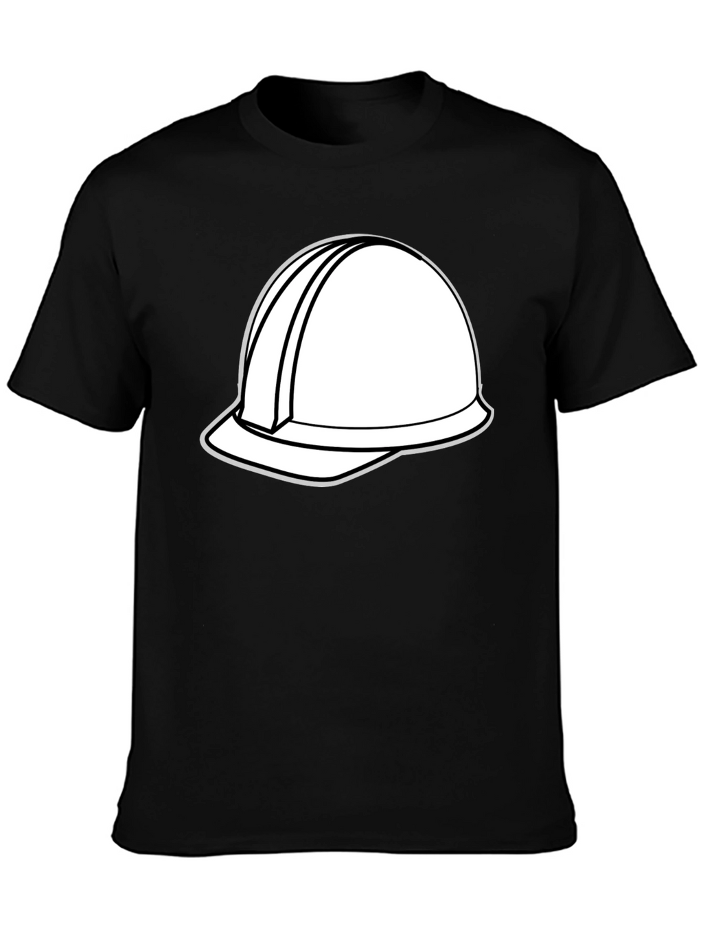 Construction Helmet Graphic Tee - Black