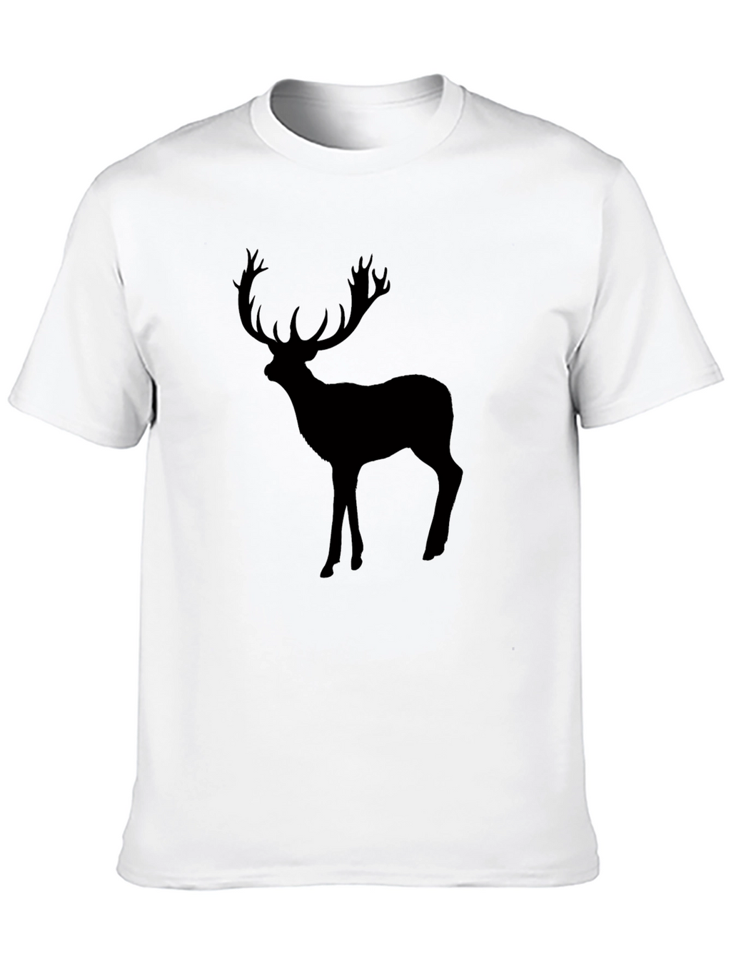 Black Deer Graphic Tee - Mens Crew Neck T-Shirt