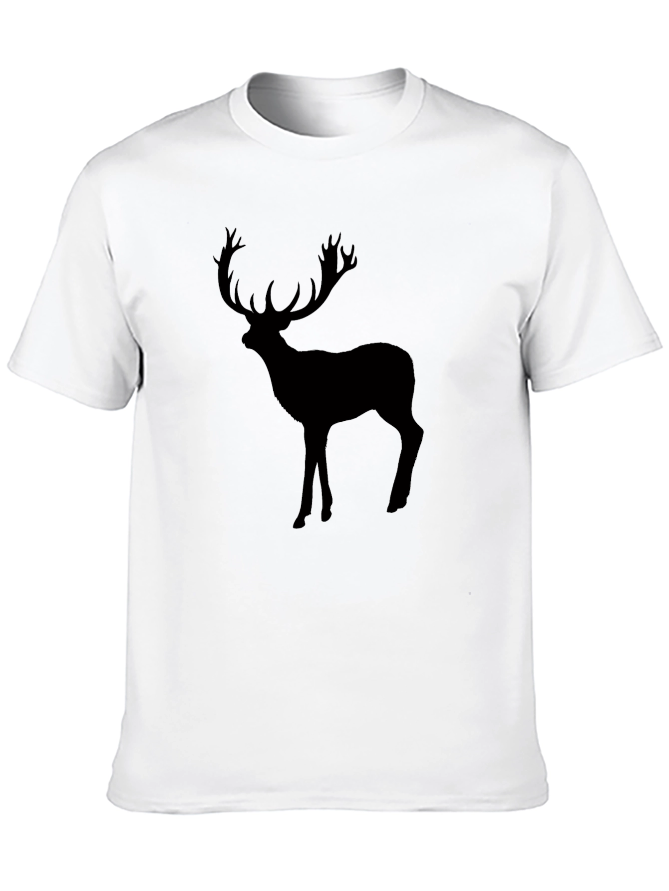 Black Deer Graphic Tee - Mens Crew Neck T-Shirt