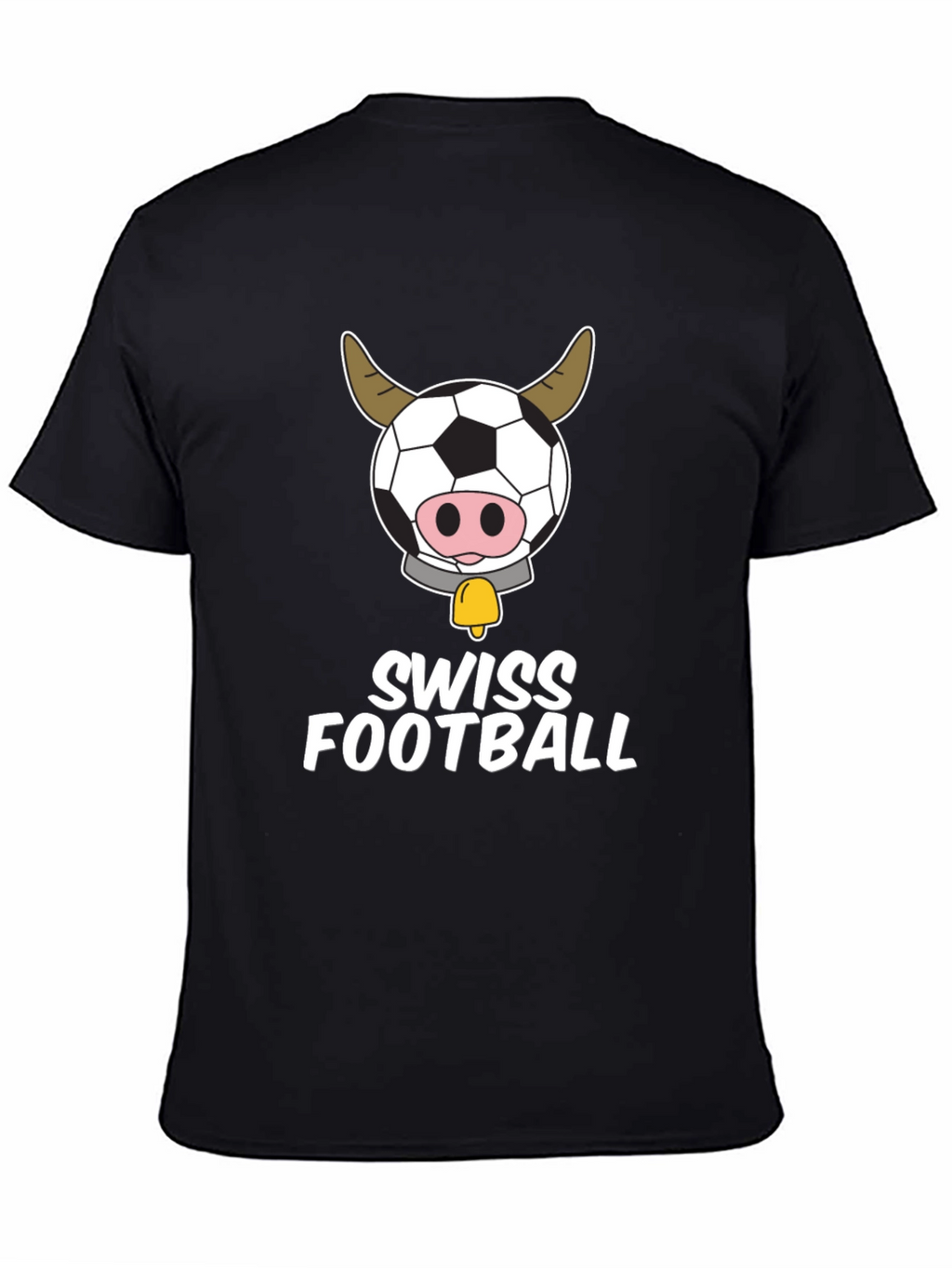 Swiss Football Cow Graphic T-Shirt