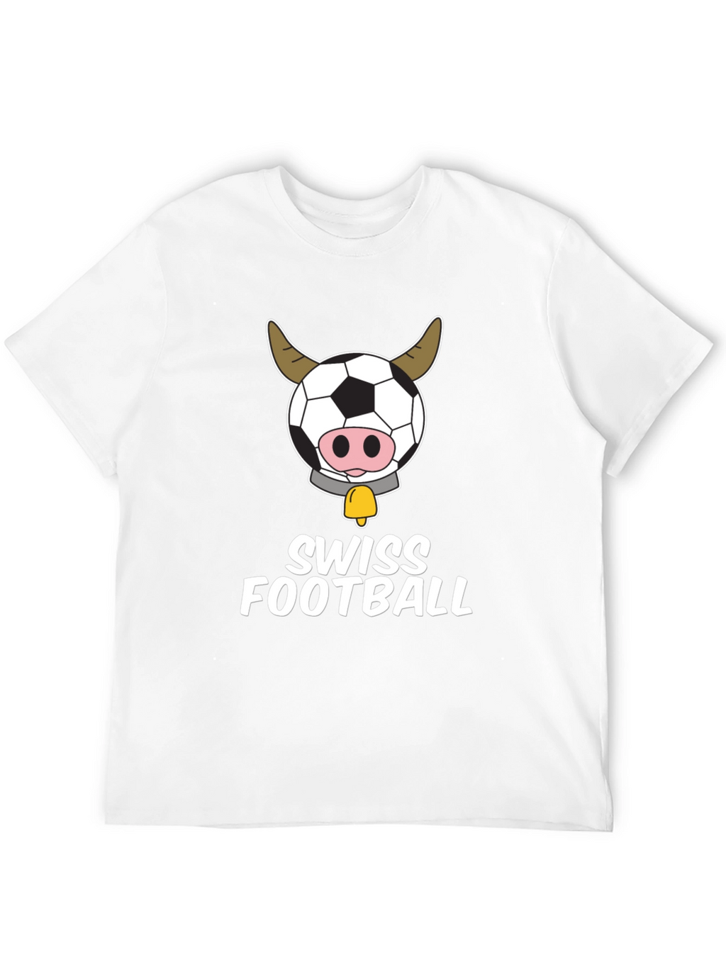 Swiss Football Cow Graphic T-Shirt