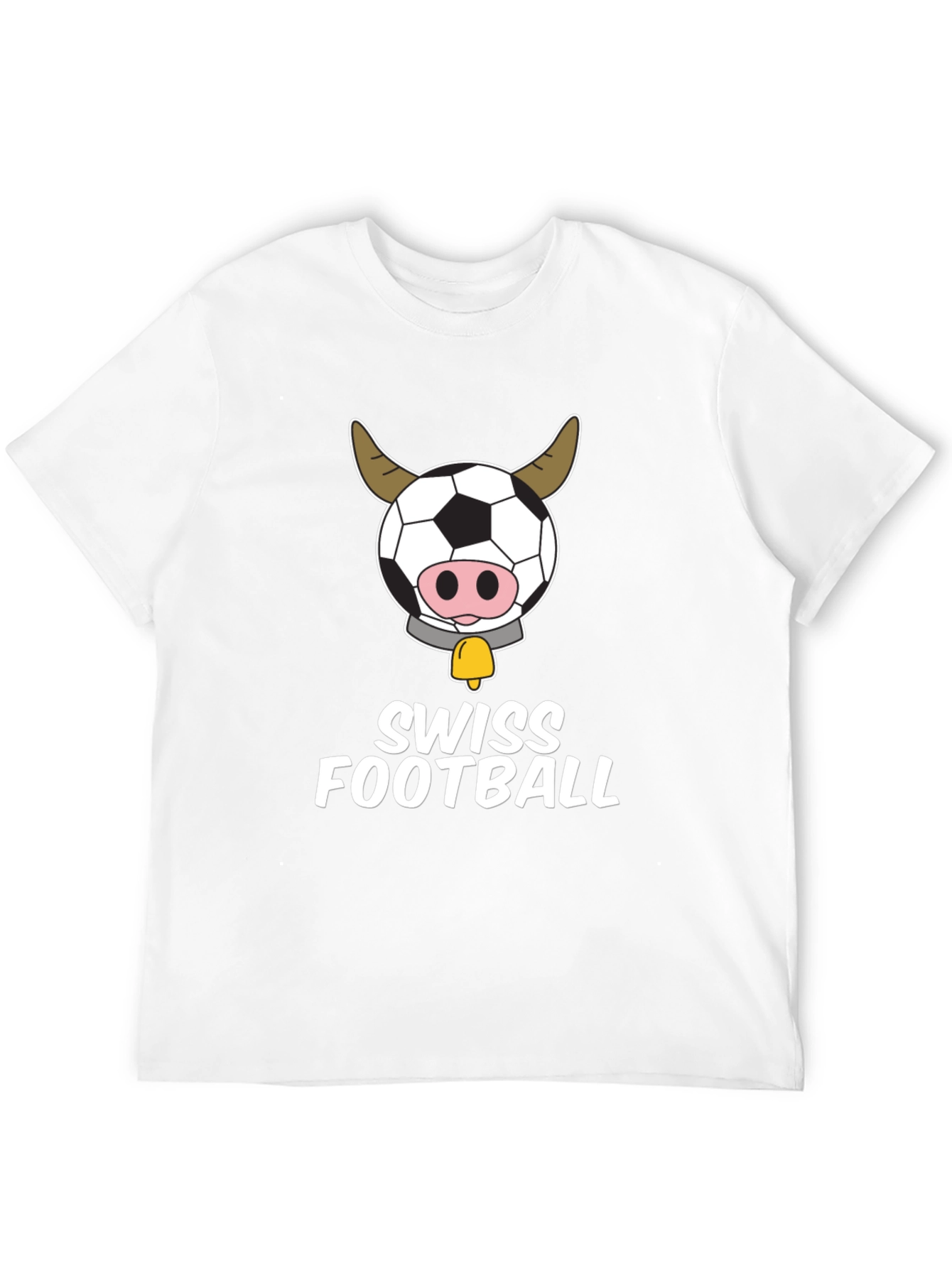 Swiss Football Cow Graphic T-Shirt