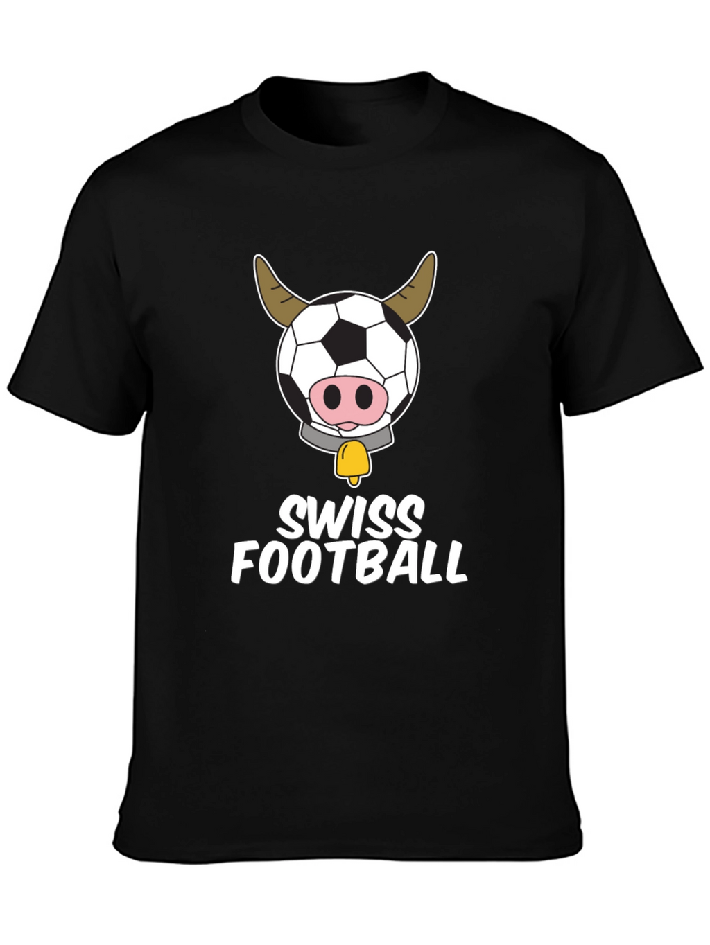 Swiss Football Cow Graphic T-Shirt