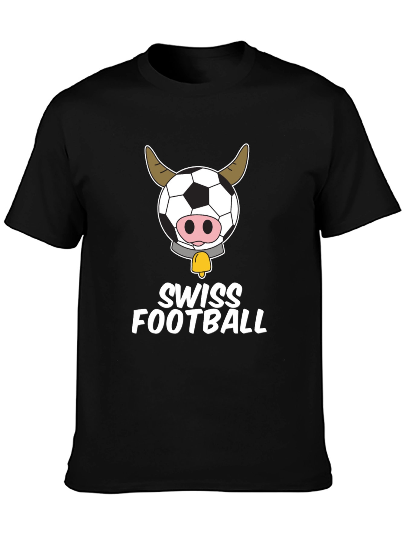 Swiss Football Cow Graphic T-Shirt