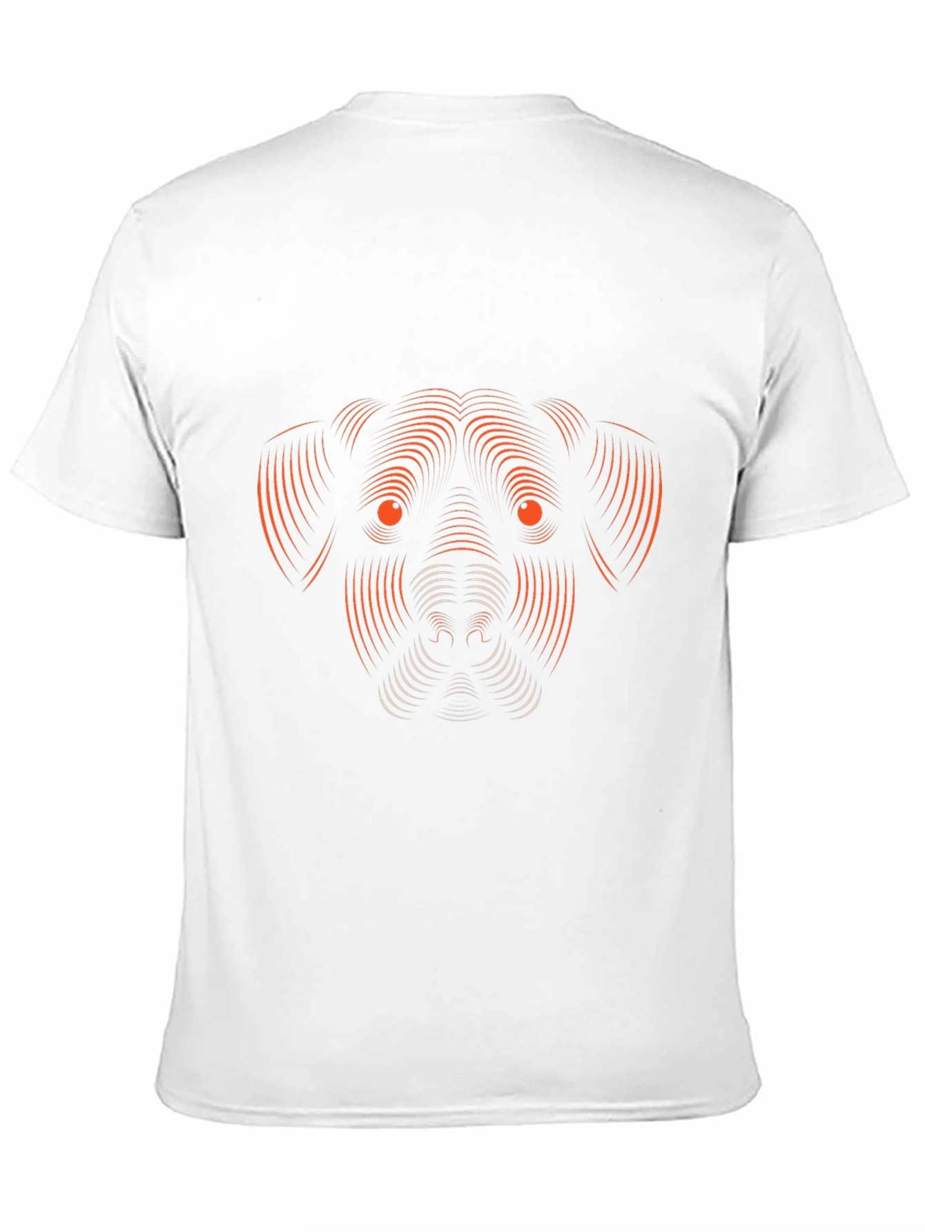 Geometric Dog Graphic Tee - Modern Art Shirt