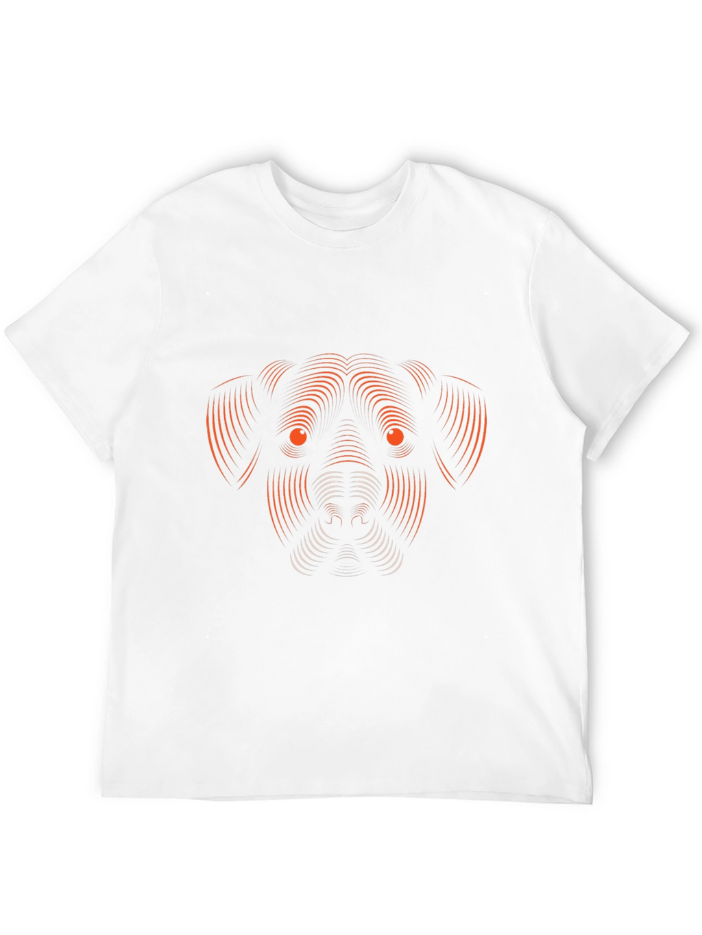 Geometric Dog Graphic Tee - Modern Art Shirt