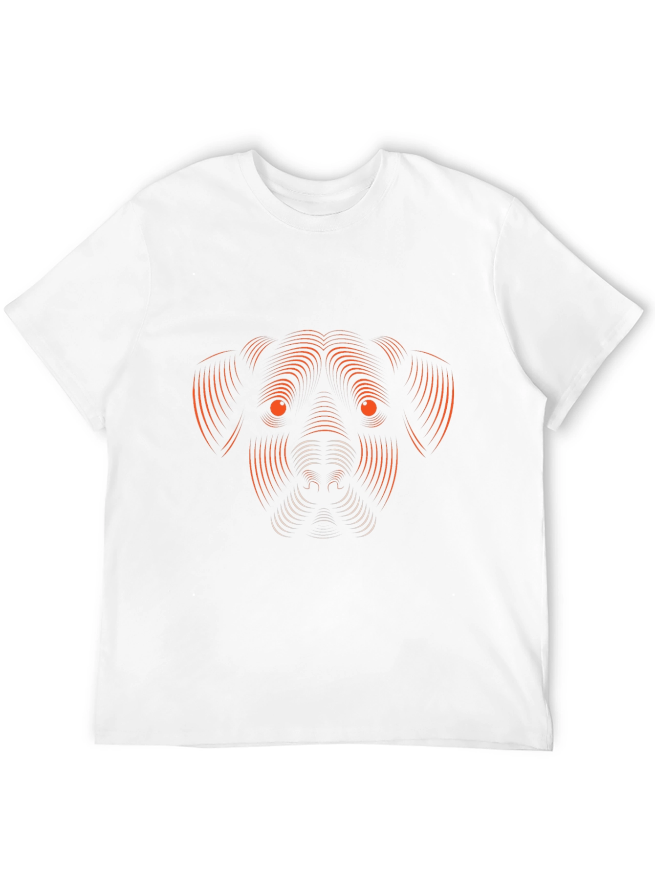 Geometric Dog Graphic Tee - Modern Art Shirt