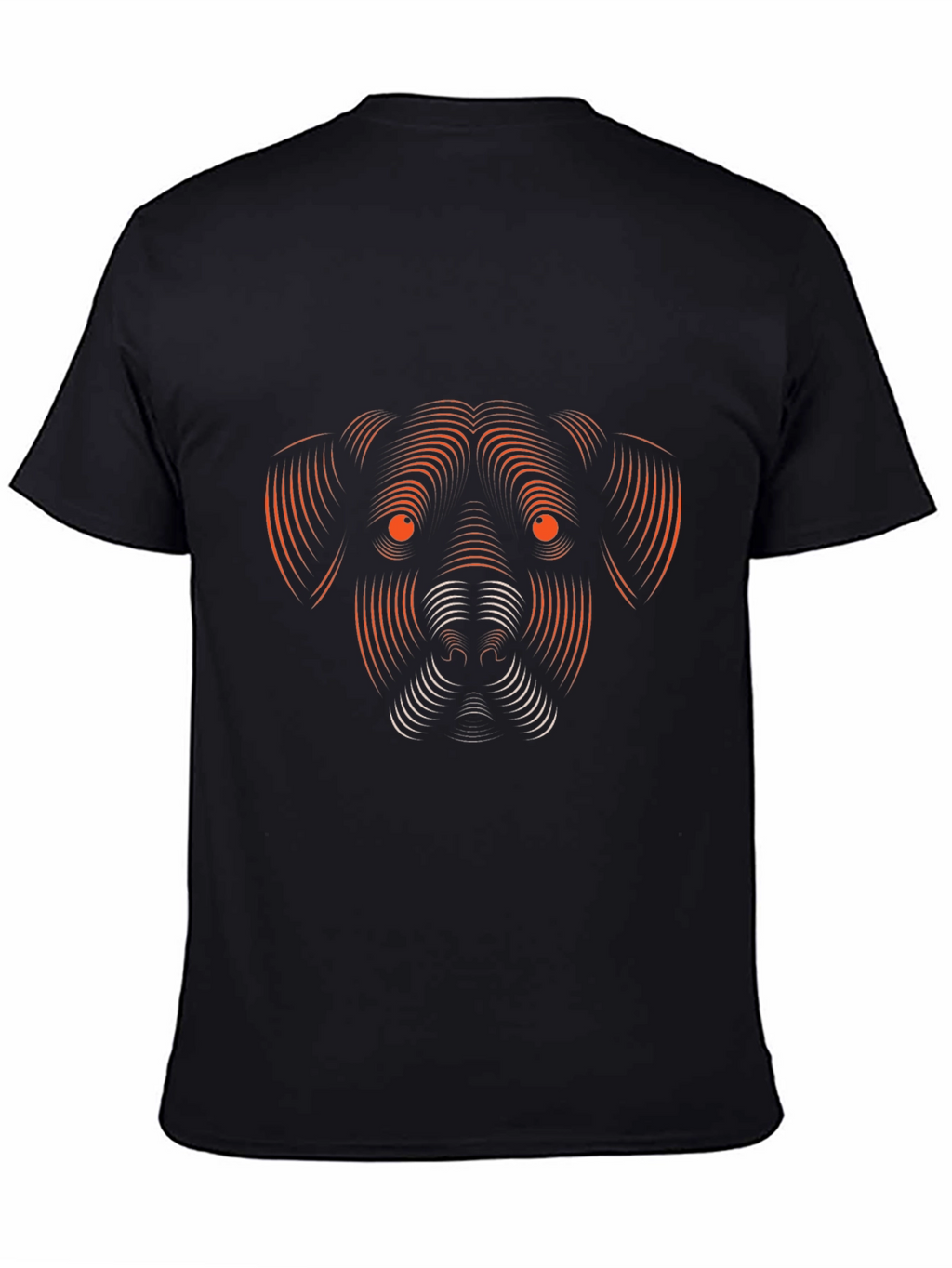 Geometric Dog Graphic Tee - Modern Art Shirt