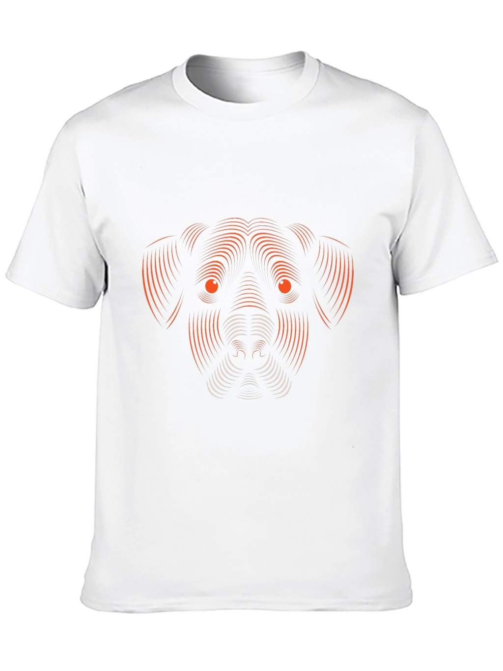Geometric Dog Graphic Tee - Modern Art Shirt