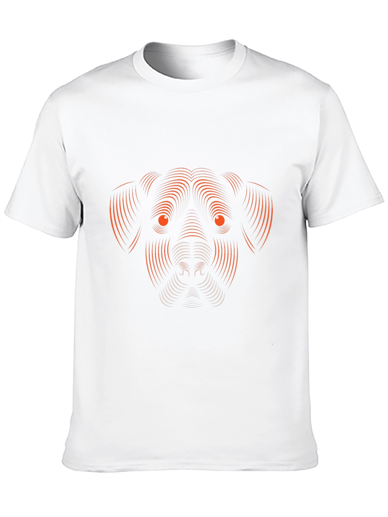 Geometric Dog Graphic Tee - Modern Art Shirt