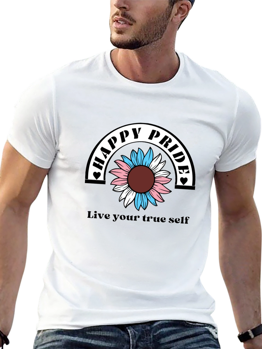 Happy Pride T-Shirt - Transgender Sunflower Design