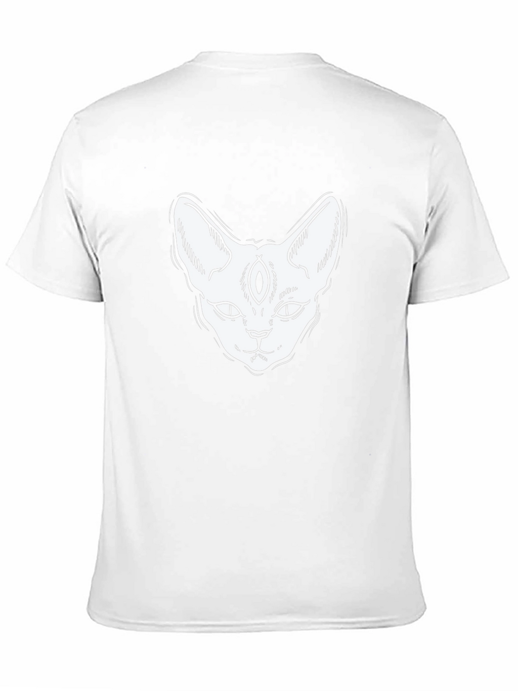 Third Eye Cat Graphic Tee - Black Cotton T-Shirt