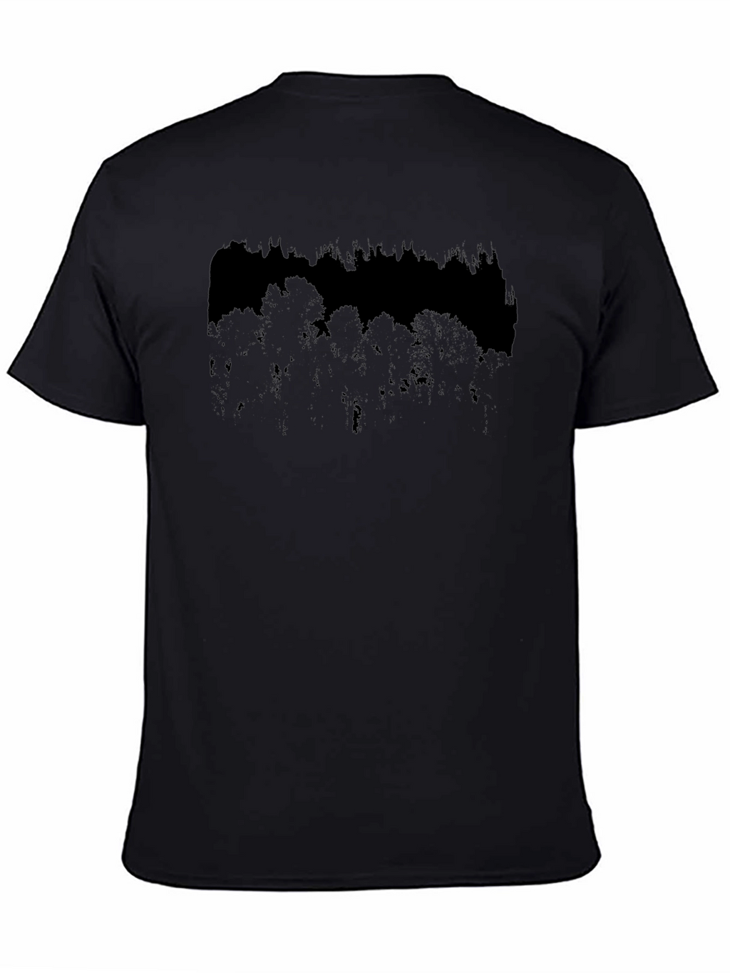 Dark Forest Graphic Print Black T-Shirt