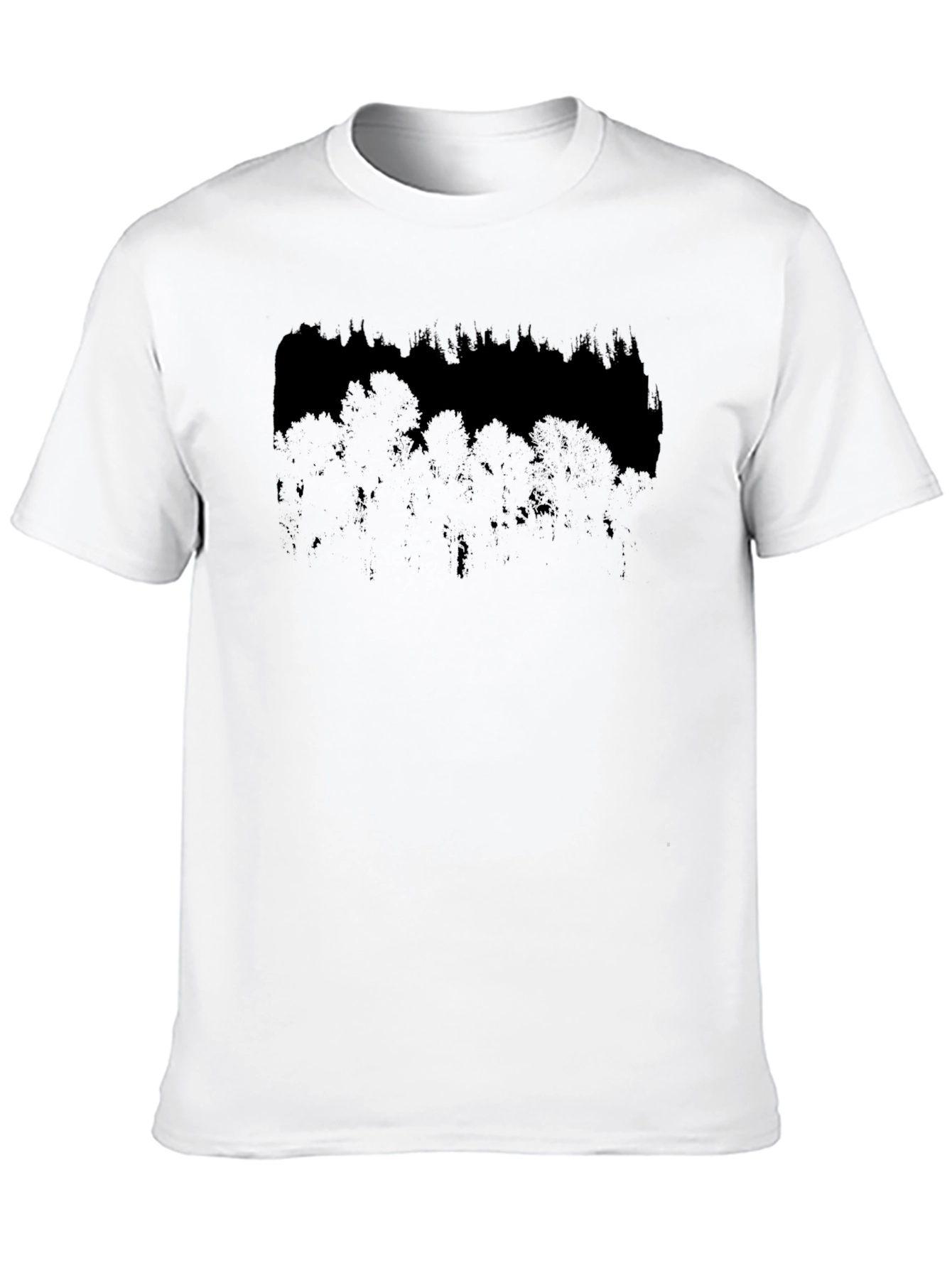 Dark Forest Graphic Print Black T-Shirt