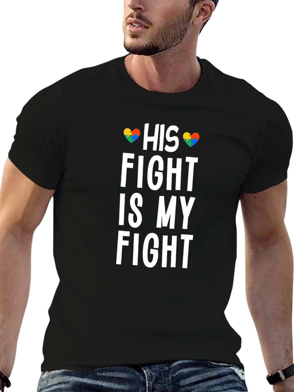 His Fight Is My Fight Autism Awareness T-Shirt
