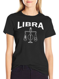 Libra Zodiac Sign Graphic T-Shirt