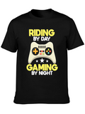 Riding By Day Gaming By Night T-Shirt