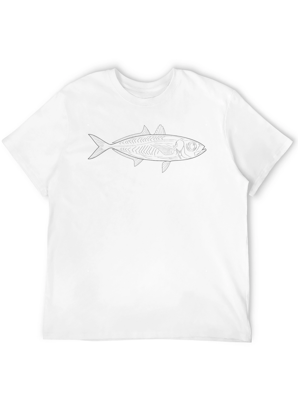 Black Fish Outline Graphic Tee - Stylish Menswear