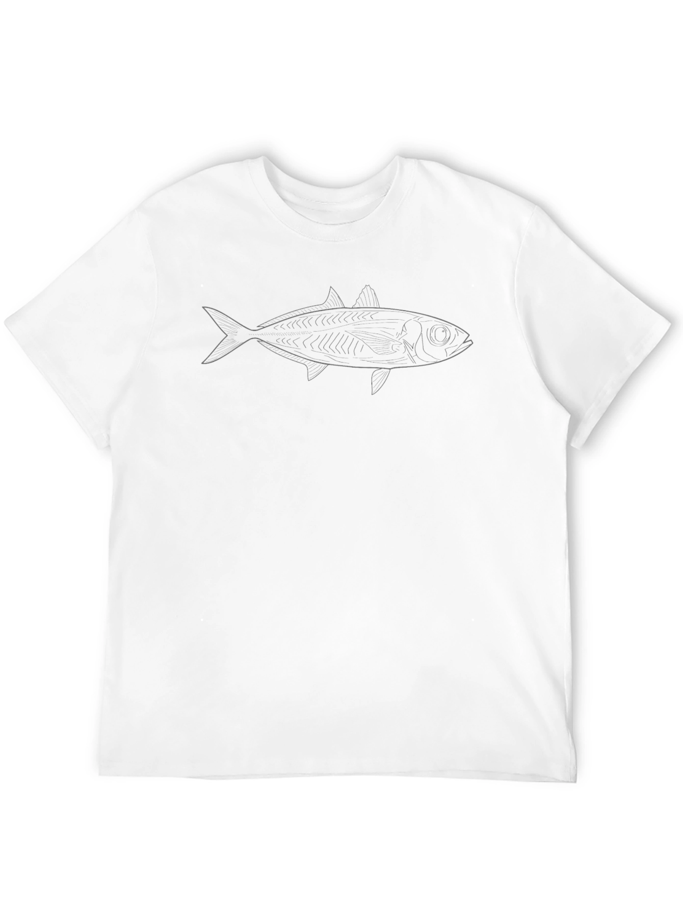 Black Fish Outline Graphic Tee - Stylish Menswear