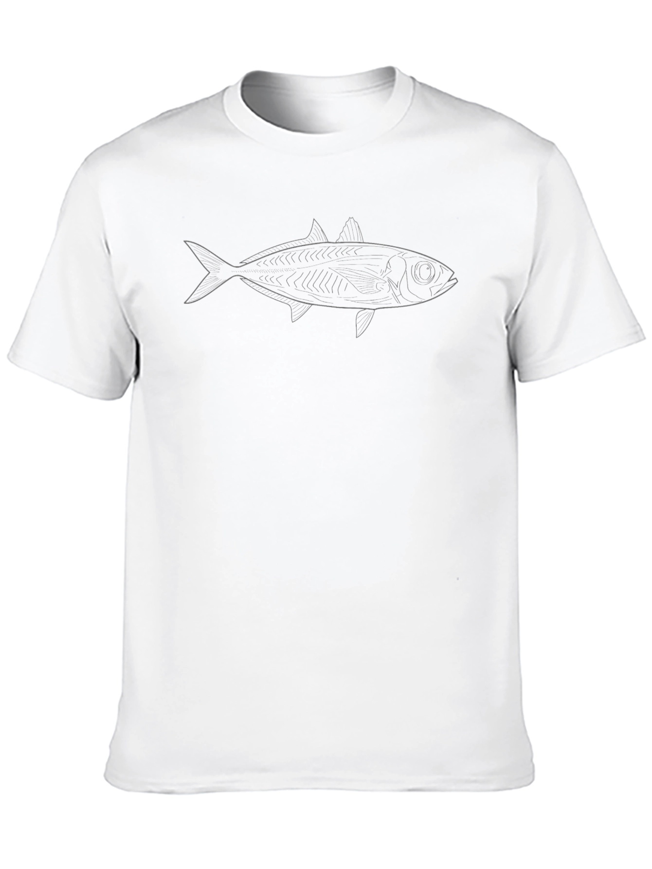 Black Fish Outline Graphic Tee - Stylish Menswear