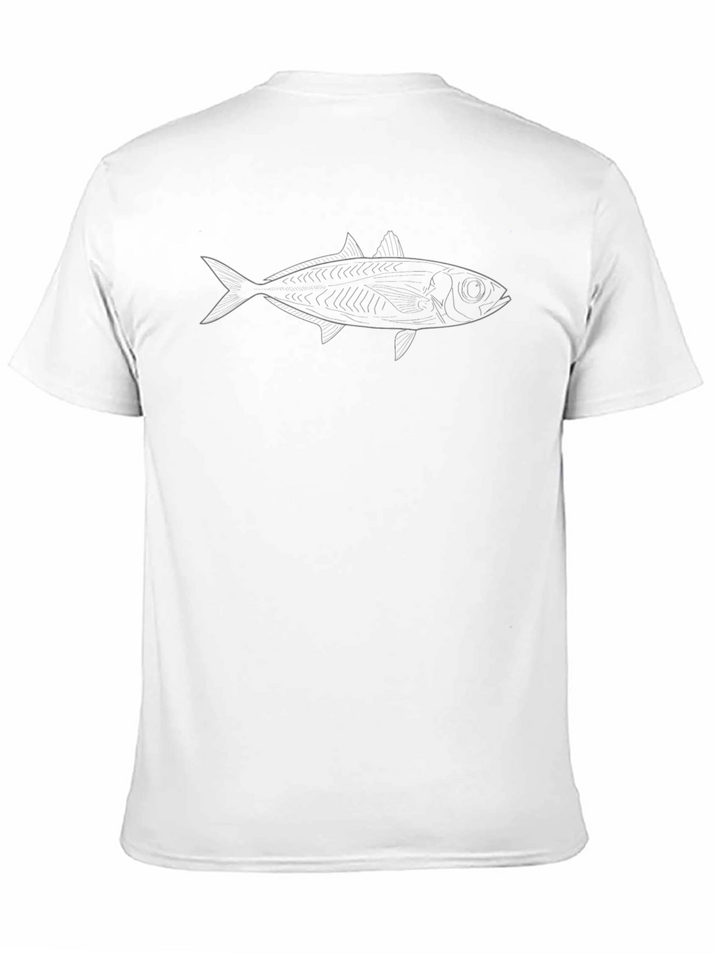Black Fish Outline Graphic Tee - Stylish Menswear