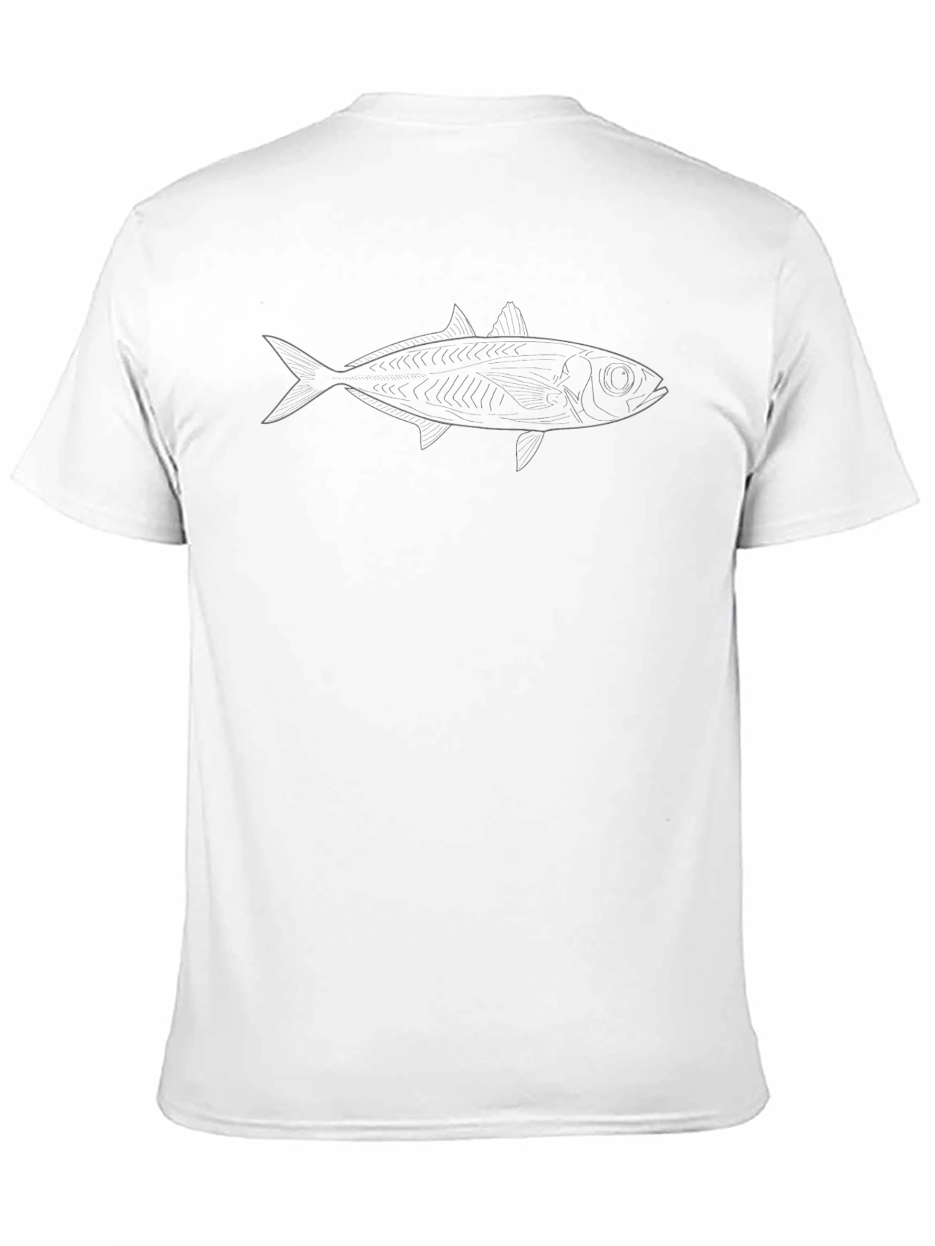 Black Fish Outline Graphic Tee - Stylish Menswear