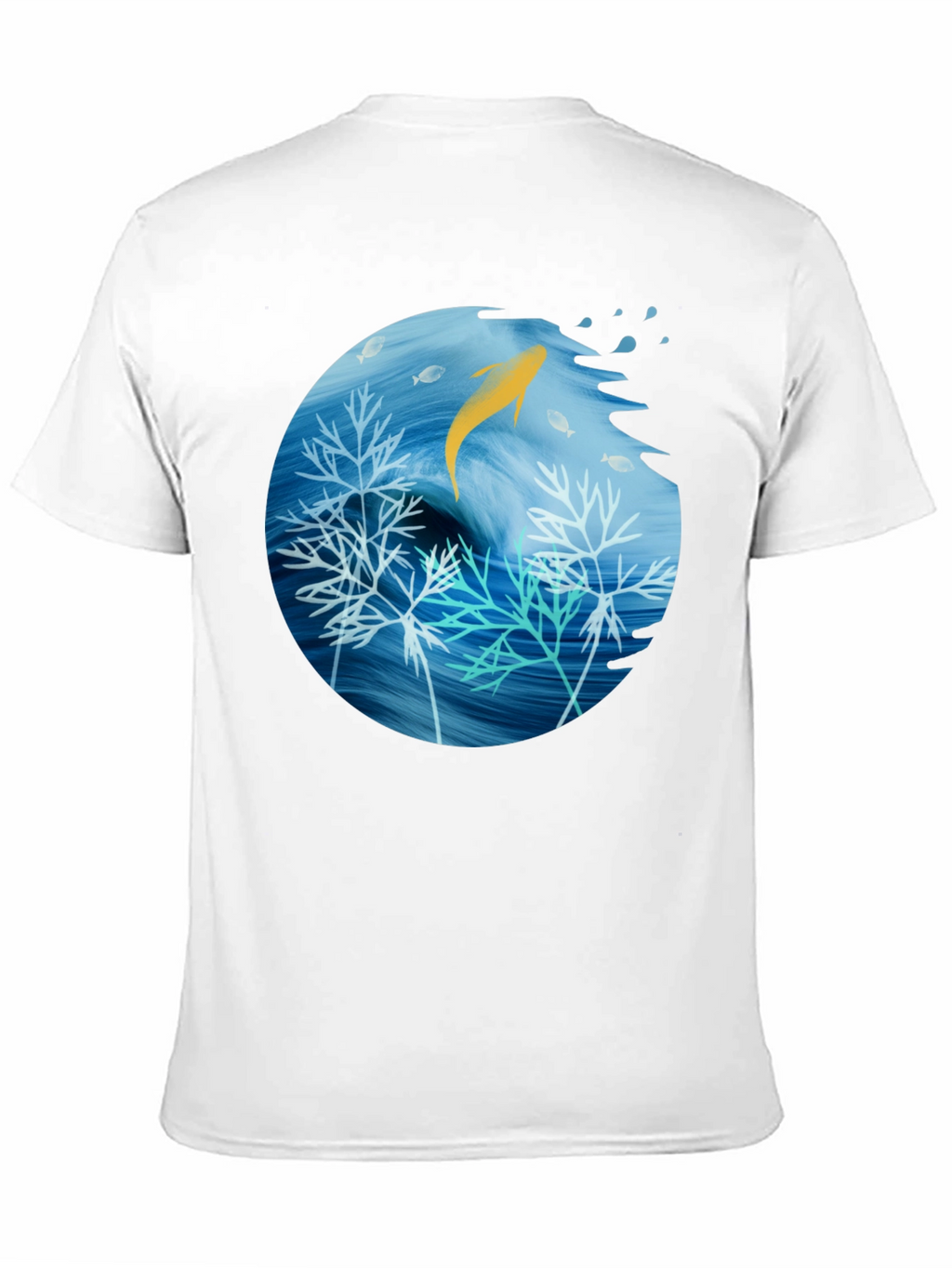 Aquatic Life Graphic Black T-Shirt