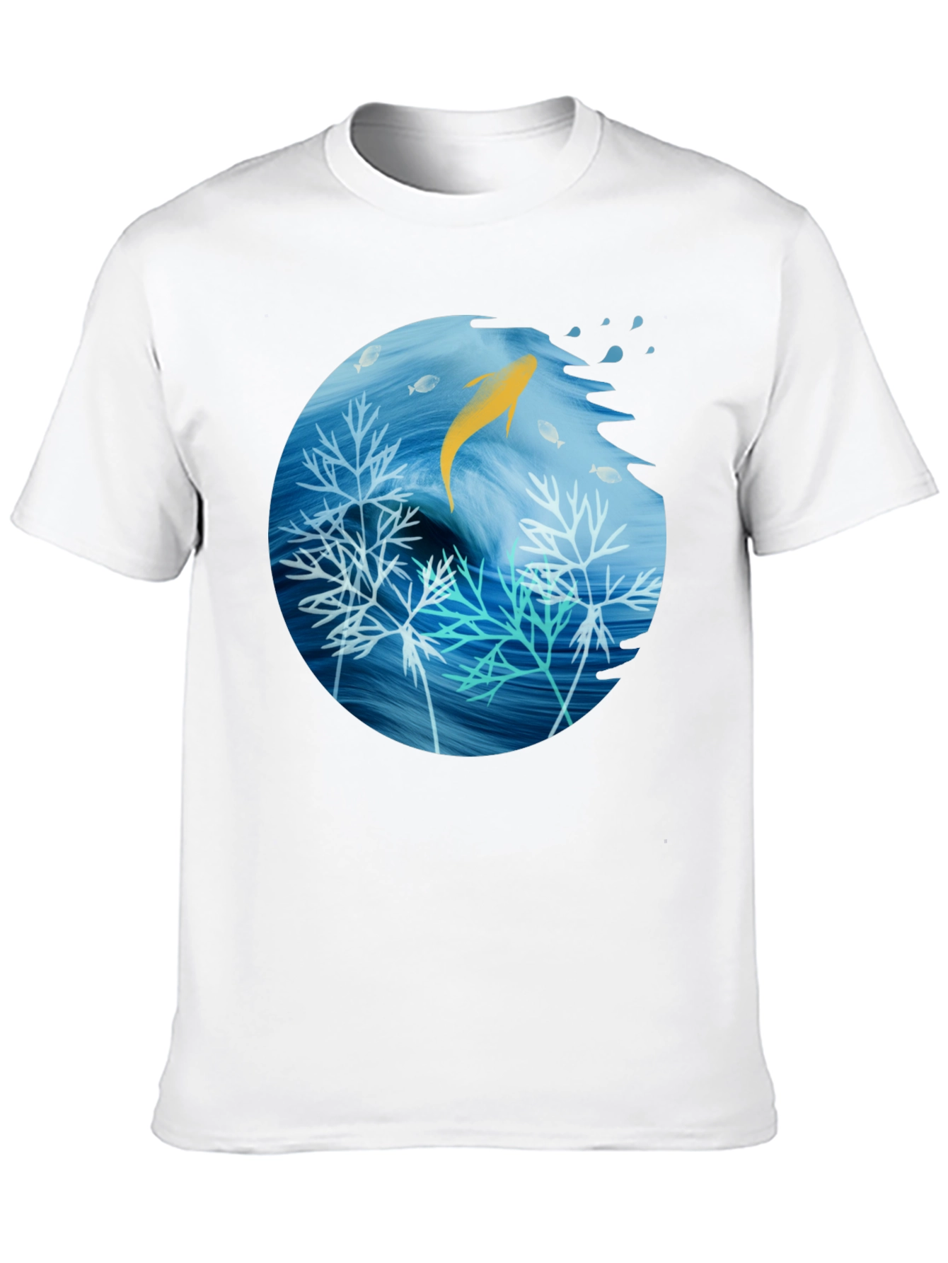 Aquatic Life Graphic Black T-Shirt