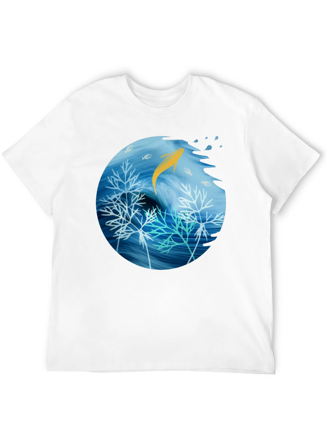 Aquatic Life Graphic Black T-Shirt