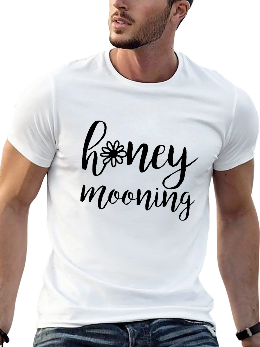 Honeymooning Black Graphic Tee - Couples Vacation Shirt