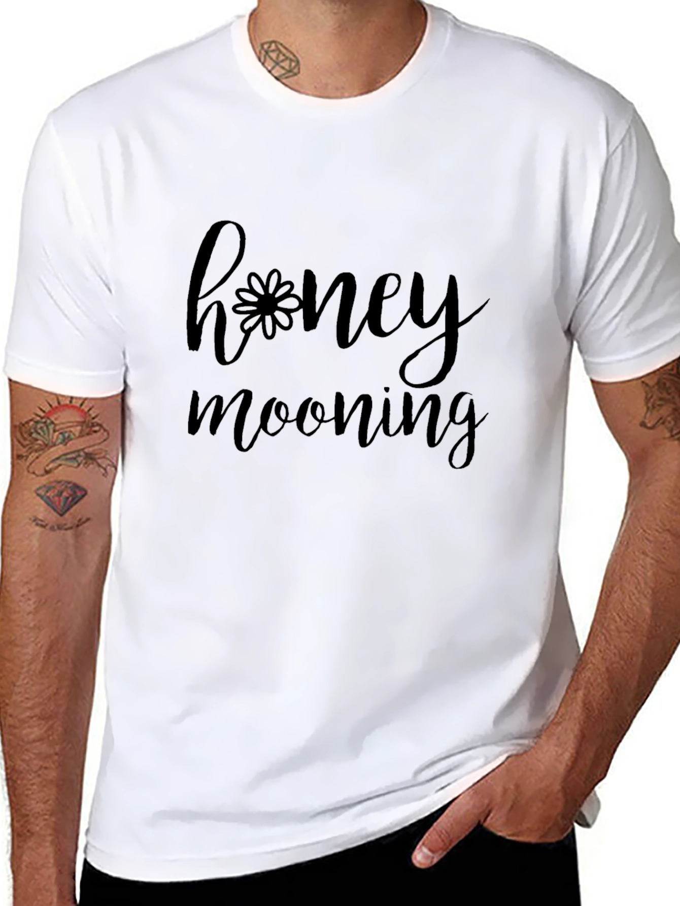 Honeymooning Black Graphic Tee - Couples Vacation Shirt